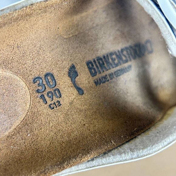 Birkenstock Florida Nautical Three Strap Sandals Kids 12 Blue White Vegan - Picture 6 of 9